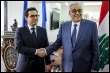 Frankreichs Auenminister Sjourn (links) im Libanon (AFP)